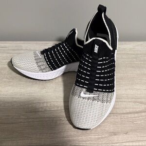 Nike Black and Gray Knit Running Shoes